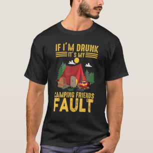 Mijn Camping Friends Fault Camper Drink kampvuur T-shirt