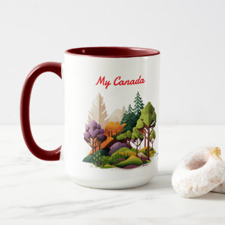 Mijn Canada Red en Groenen NATUUR Mok