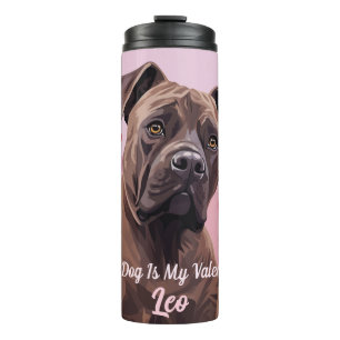 Mijn Cane Corso-hond is mijn Valentijnsdag Persoon Thermosbeker