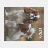 Mijn Cavalier King Charles Blanket Fleece Deken (Voorkant (Horizontaal))