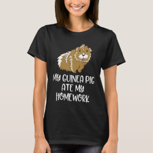 Mijn cavia at mijn huiswerk op t-shirt