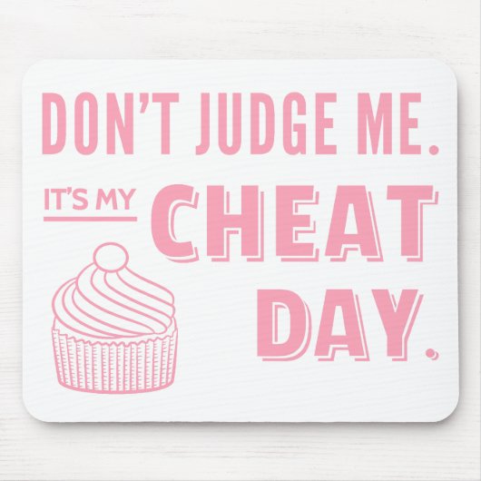 Mijn Cheat Day Roze Cupcake Diet Humor Muismat (Voorkant)