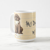 Mijn Chocolade Lab Ate mijn thuiswerk Koffiemok (Voorkant links)