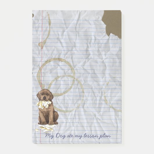 Mijn Chocolade Lab en mijn lesplan Post-it® Notes (Voorkant)