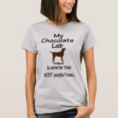 Mijn Chocolade Lab Hond is Slimmer Grappig Quote T-shirt (Voorkant)