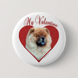 Mijn Chow Chow Valentijn Ronde Button 5,7 Cm