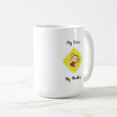 Mijn Circus Mijn aap met aangepaste naam Koffiemok (Voorkant rechts)