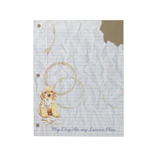 Mijn Cocker Spaniel Ate Mijn Lesson Plan Notitieblok (Gedraaid)