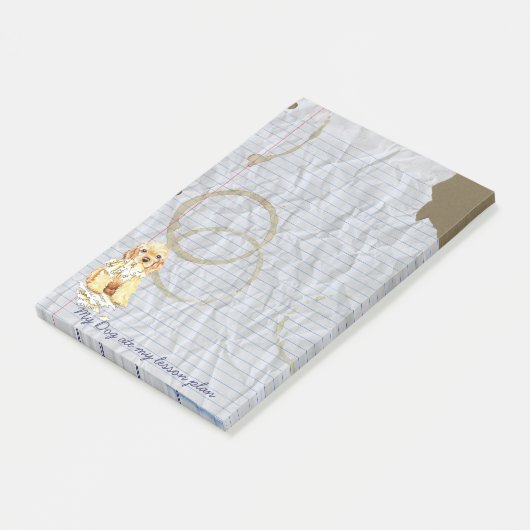 Mijn Cocker Spaniel Ate mijn Lesson Plan Post-it® Notes (Schuin)