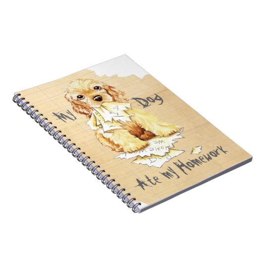 Mijn Cocker Spaniel Ate Mijn thuiswerk Notitieboek (Rechterzijde)