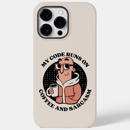 MIJN CODE DRAAIT OP KOFFIE EN SARCASME Case-Mate iPhone CASE (Achterkant)