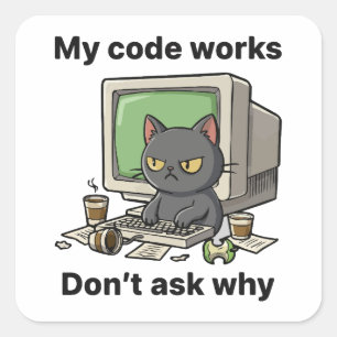 Mijn code werkt Vraag niet waarom Vierkante Sticker