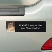Mijn Collie is slimmer dan je Hon... Bumpersticker (Op auto)