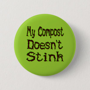 Mijn Compost staart Funny Gardener niet Ronde Button 5,7 Cm