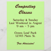 Mijn Compost Stinkt Niet Aangepaste Flyer (Achterkant)