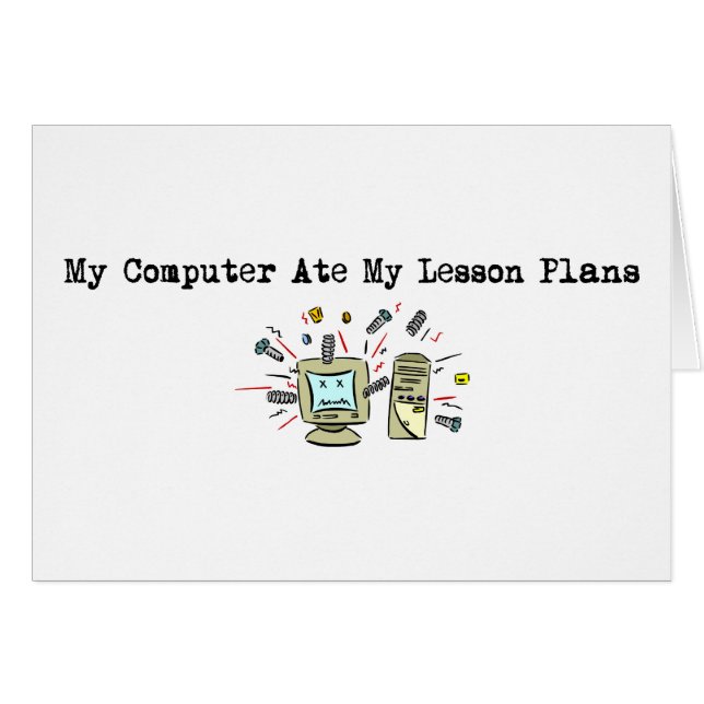Mijn Computer Ate Mijn Lesson Plannen (Voorkant Horizontaal)