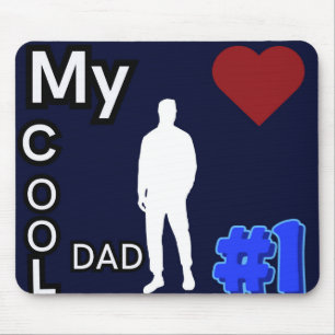 Mijn coole vader #1 donkerblauwe Muismat