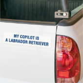 Mijn copilot is een labrador Retriever Bumpersticker (Op Truck)