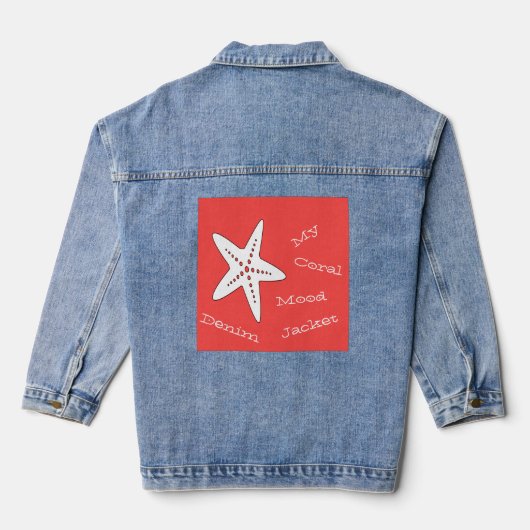 Mijn Coral Mood Zeester Denim Jacket (Achterkant)