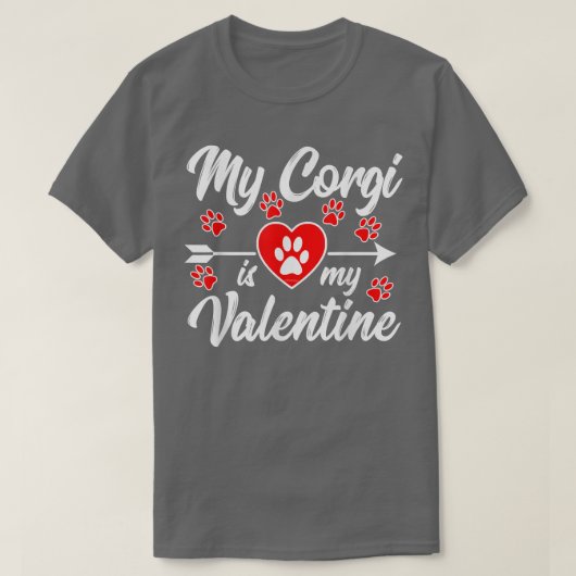 Mijn Corgi is mijn Valentijn T-shirt (Design voorkant)