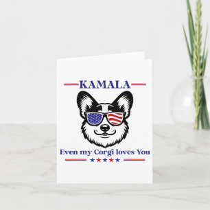 Mijn Corgi Liefde Kamala Harris Voor President Ver Kaart