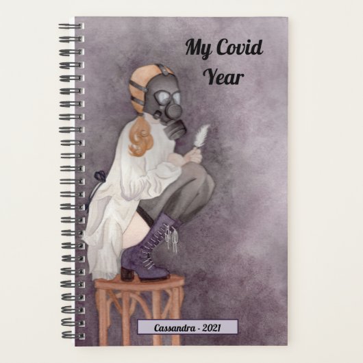 Mijn Covid Year Speciaal Vrouw  Masker Planner (Voorkant)
