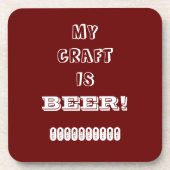 Mijn Craft is Beer. Bier Onderzetter (Voorkant)