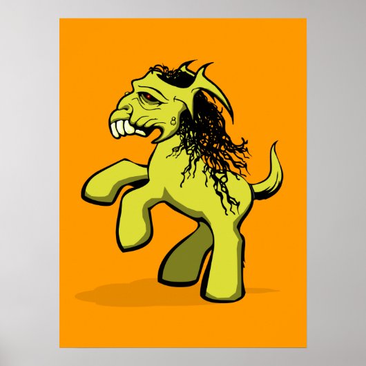 Mijn Creepy Little Pony (Geel) Poster (Voorkant)