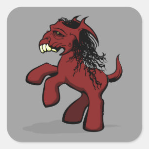 Mijn Creepy Little Pony Vierkante Sticker