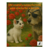 Mijn crypto heeft uw aandelen een decennium overtr perfect poster (Voorkant)