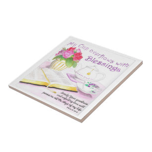 Mijn cup overloopt keramische Tegel Tegeltje