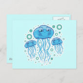Mijn Cute Jellyfish - briefkaart (Voorkant / Achterkant)