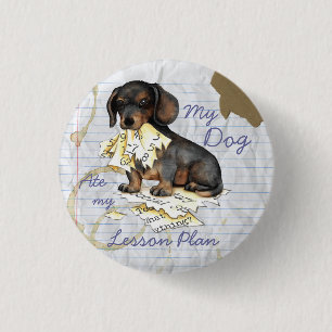 Mijn Dachshund Ate Mijn Lesson Plan Ronde Button 3,2 Cm