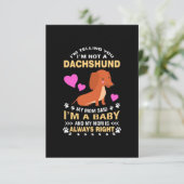 Mijn Dachshund is mijn Baby Bedankkaart (Staand voorkant)