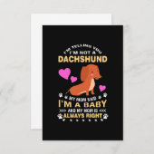 Mijn Dachshund is mijn Baby Bedankkaart (Voorkant / Achterkant)
