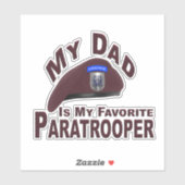 Mijn DAD is mijn favoriete paratrooper Sticker (Vel)