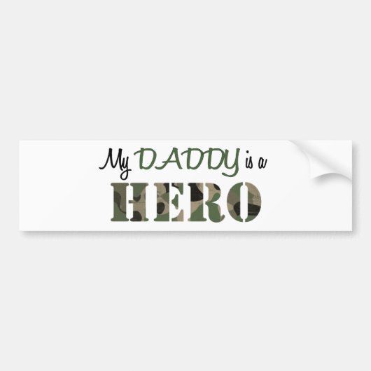 Mijn DADDY is een HERO Bumpersticker (Voorkant)