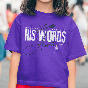 Mijn Dagelijkse Brood - Christelijk Jezus Paars T-shirt