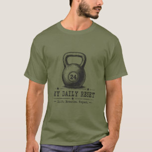 Mijn Dagelijkse Reset Lift Breathe Repeat Workou T-shirt