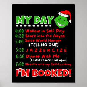 Mijn dagplanning Ik ben volgeboekt Kersttrui Chris Poster