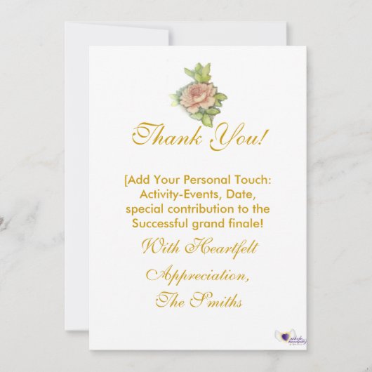 Mijn dankbaarheid speciaal voor u! bedankkaart (Voorkant)