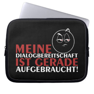 Mijn dialoogbereidheid is nu op! laptop sleeve