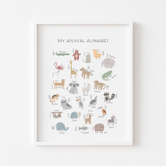 Mijn dierenalfabet print