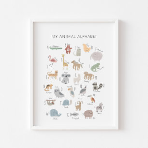 Mijn dierenalfabet print