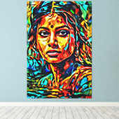 Mijn digitale kunstborstel canvas afdruk (Insitu (Houten vloer))