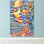 Mijn digitale kunstborstel canvas afdruk (Insitu (Houten vloer))