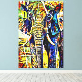 Mijn digitale kunstborstel canvas afdruk (Insitu (Houten vloer))