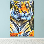 Mijn digitale kunstborstel canvas afdruk (Insitu (Houten vloer))