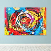 Mijn digitale kunstborstel canvas afdruk (Insitu (Houten vloer))