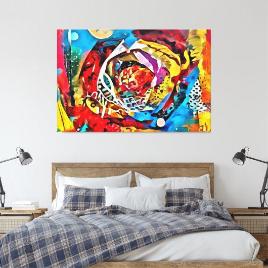 Mijn digitale kunstborstel canvas afdruk (Insitu (Slaapkamer))
